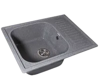 Мойка GranAlliance G-23 (630х490мм) графит с сифоном