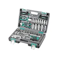 Набор инструмента, 1/2",1/4" CrV, пласт.кейс, 69 предмета STELS арт.14108