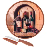 Доска разделочная с ножом диаметр 27,5*1.2 см 895-178 895-178