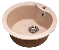 Мойка GranAlliance G-12   (d-485 мм) песочная с сифоном