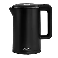 Чайник электрический Galaxy LINE GL 0323, черный, пластик, двойная стенка из нержав. стали AISI 304