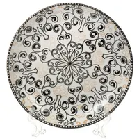 Стамбул, Тарелка обеденная, керамика, 23 см, круглая, Y6-6020, белая (422280)
