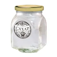 Банка для хранения c мет.  крышкой САХАР, 0,65л  626209