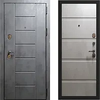 Стальная дверь FLAT STOUT X 41 960*2050 R  Муар черн./Бетон темн./Бетон крем