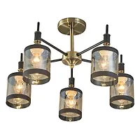 ESCADA Потолочный светильник Escada 599/5P E27*60W Antique Brass/Black