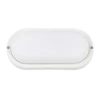 К IP65 WHITE Светильник светодиодный влагозащищенный. Овал. Дневной свет (6500K). 158х84 мм. Корпус