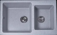 Мойка GranAlliance G-54 (770 х510мм) двухсекционная ,серая с сифоном