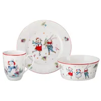 НАБОР ПОСУДЫ LEFARD "WINTER STORY" 3 ПР.:САЛАТНИК 14,5*6 СМ 670 МЛ, ТАРЕЛКА 20,5 СМ,КРУЖКА 425-310