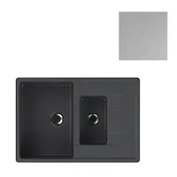 Мойка GranAlliance G-51 (765 х490мм) двухсекционная ,белая с сифоном