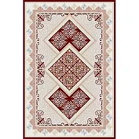 Ковер "ANGEL" 1,5*4,0 овал. - Q758A RED/CREAM