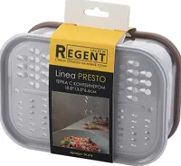 Терка нерж. с контейнером 18.8*13.5*6.6см Linea PRESTO арт.74-218 (REGENT)