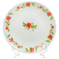 Тарелка десертная, стеклокерамика, 19 см, круглая, Фламенко, Daniks, BY23LHP75 (393245)