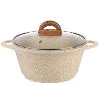 Кастрюля алюминий, антипригарное покрытие, 2 л, с крышкой, крышка стекло, круглая, Гурман, Estima, Г