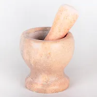 Ступка с пестиком из натуральн. камня 9х11см KR303