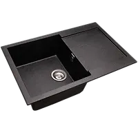 Мойка GranAlliance G-40   (765 х490мм) черная с сифоном