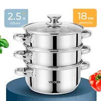 Пароварка VICONTE VC-08902S d18 см 2,5 л
