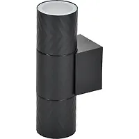 LIGHTING Светильник уличный 5108 настенный под лампу 2хGU10 IP65 черный IEK