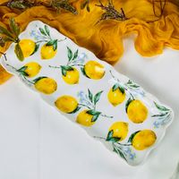Прямоугольное блюдо 33х13х3см ЛИМОНЫ в под.уп.(х12)Фарфор арт.305-503