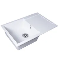Мойка GranAlliance G-40 (765 х490мм) молочная с сифоном