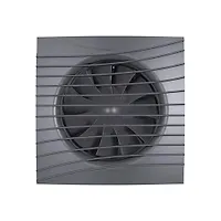 Вентилятор осевой вытяжной с обратным клапаном D 125, декоративный (SILENT 5C dark gray metal)