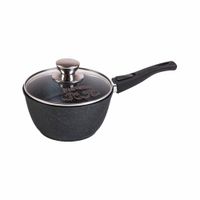 Ковш 1,2л АП Гранит black со съемной ручкой и стеклянной крышкой арт. 081802