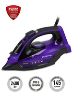 Утюг PIR 2415К с отпар. Черный/фиолетовый POLARIS