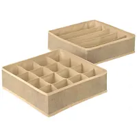 Набор из двух коробок для хранения, текстиль, 32*32*10см арт.104964