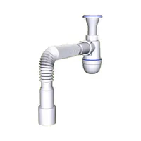 Сифон АНИ 1 1/4 "* 40 с гибкой трубой 40*40 х 50 (С2015)