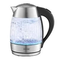 Чайник Centek CT-0011 стекло 1.8л, 2200Вт, LED индикатор, Защита от перегрева, Фильтр от накипи.