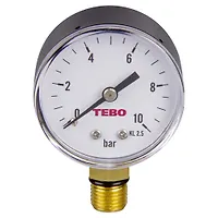 Манометр TEBO НАР 1/4" 10 бар (1\100)