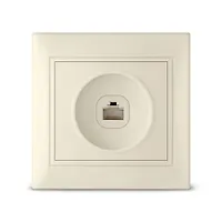 Розетка компьютерная одноместная "UNIVersal" серия "Севиль",с/у, 1А, RJ45, "слоновая кость" Б-С0051