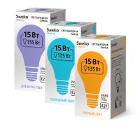 Светодиодная лампа 42 серия 42LED-A60-15W-230-4000K-E27 (38763)