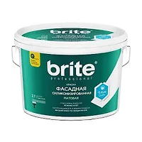 Краска  "BRITE PROFESSIONAL" фасадная силиконизированная матовая база А 2,7 л.
