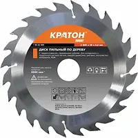 Диск пильный по дереву, быстрый рез Кратон O165 х 30/20 /16х 2,2 мм, 24 Т
