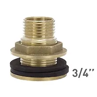 Переходник 3/4" с фланцем для резервуара (с обратной резьбой)  PF197.20