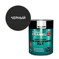 ЭкоДом Грунт-эмаль по ржавчине 3 в1 Черная RAL 9005 (0,9 кг) (65065)