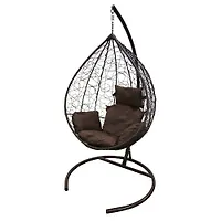 Подвесное кресло "Сфера" арт.CN700-МТ цв.корзины коричневый, цв.подушки коричневый