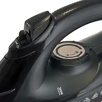 Утюг Delta Lux DE-3007 черный с золотым, 2400Вт, керамика, антикапля, антинакипь