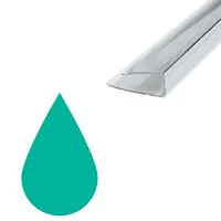 Профиль поликарбонатный ROYALPLAST UP торцевой 6мм Бирюза; 2.1м