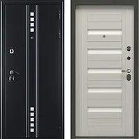 Стальная дверь FLAT MAGNETIC 50 960*2050 R муар черн./Царга Лист бел