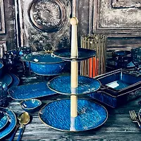 Трехъярусная этажерка AQUAMARINE в под.уп.(х12)Фарфор арт.133-295