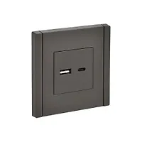 FORTE&PIANO Розетка USB A+C 18Вт FP351 серый IEK