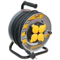 Катушка УК30 на мет с т/з 4 места 2Р+PЕ/30м КГ 3х1,5мм2 IP44 "Professional" арт.WKP16-16-04-30-44