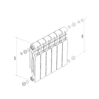 Радиатор биметаллический Evolution EvB350 12 секций