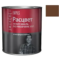 Грунт-эмаль по ржавчине алкидная 2,7 кг. "РАСЦВЕТ" шоколадная (5342)