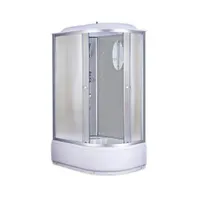 Душ.кабина HD-KU12080VFL 120x80х215 без г/м, риф.зад.стекла, риф.перед.стекла, выс.под.без электр.