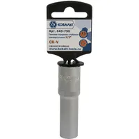 Головка торцевая глубокая универсальная КОБАЛЬТ 1/2", 13 мм, SPLINE Cr-V (1 шт.) подвес (643-750)