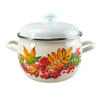 Кастрюля Лысьва Рябина эмалированная, 3.5 л