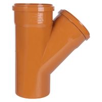Тройник канализационный наружн. TEBO 110-110 45 град. (рыжий) RU-TB ПП