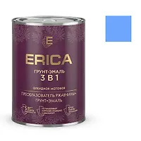 Грунт-эмаль ERICA 3в1 по ржавчине алкидная МАТОВАЯ голубая 0,8 кг